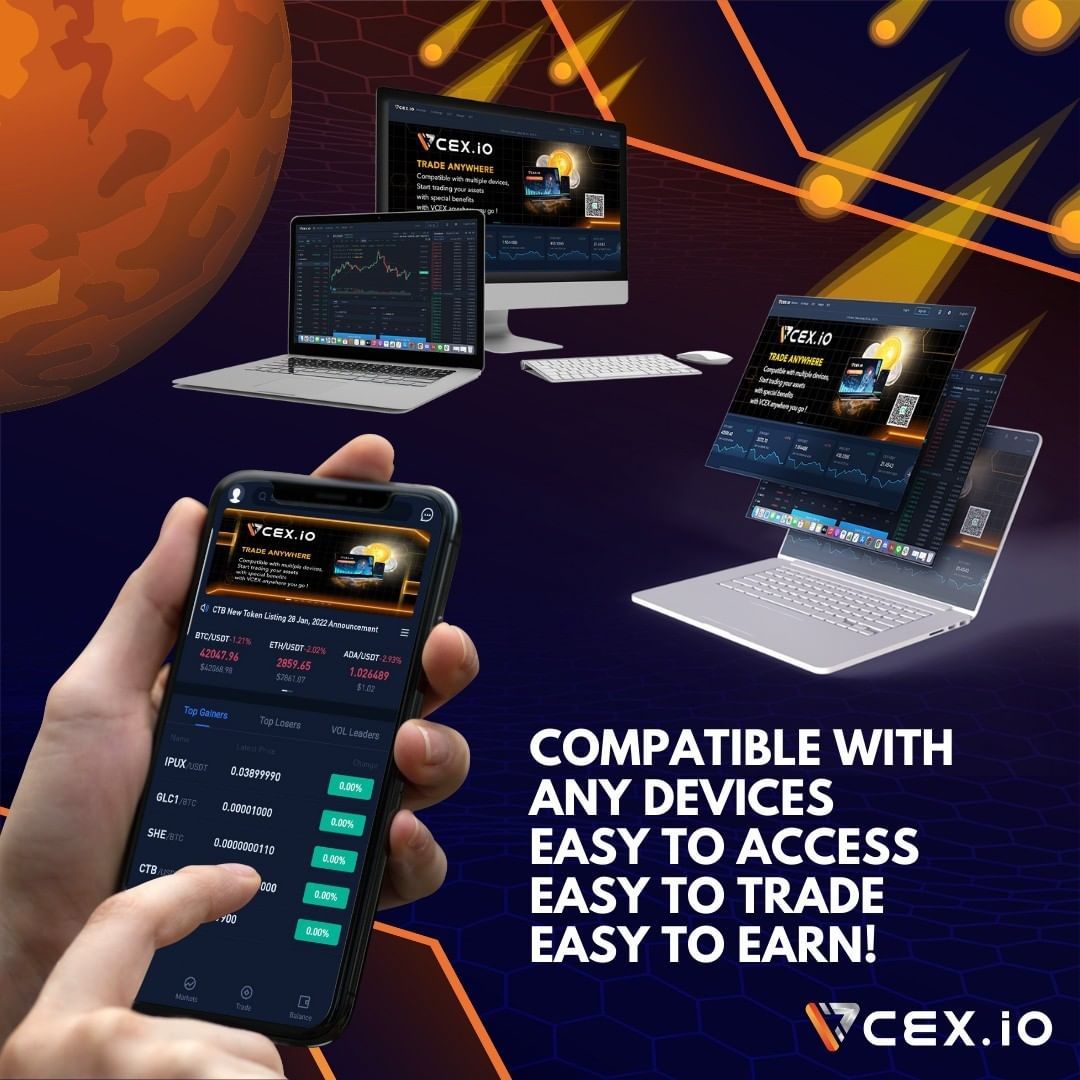 VCEX_Official's tweet photo. No matter where you are, you can still be a VCEXIAN and earn by trading on multiple of your devices on https://t.co/AKegJhYLhD website or application. VCEXIAN EVERYWHERE!

Telegram 👉 https://t.co/2MCtTFEiXk

#VCEX #VCEXtoken #cryptonews #cryptocurrency #bitcoins #btc #eth https://t.co/SC1CEqnkGj