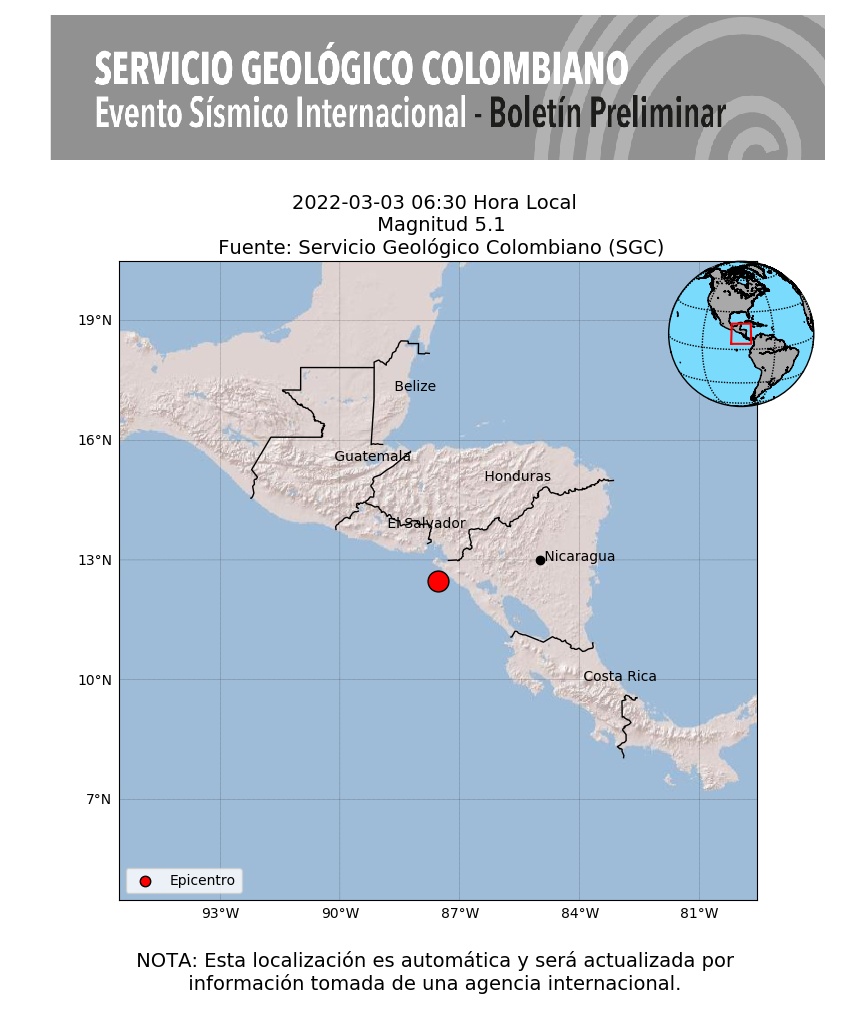 sgcol's tweet photo. #SismosColombiaSGC Evento Sísmico Internacional - Boletín Preliminar, 2022-03-03, 06:30 hora local. Magnitud 5.1. #NoticiaEnDesarrollo #Temblor #Sismo Más información: https://t.co/h4VVP0556L https://t.co/YcrKqpDbqs