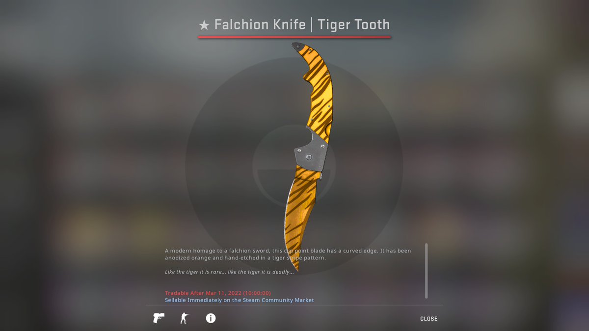 Tomas1120_'s tweet photo. 🔥CS:GO GIVEAWAY🔥

🎁Falchion Knife | Tiger Tooth ($190)

➡️TO ENTER:

🤝Follow @odezyCS &amp; @Tomas1120_ 
🔃Retweet
🤓Tag 1 friend

🗓️Giveaway ends in 7 days!

#CSGO #CSGOGiveaway https://t.co/XBQLOBD40o