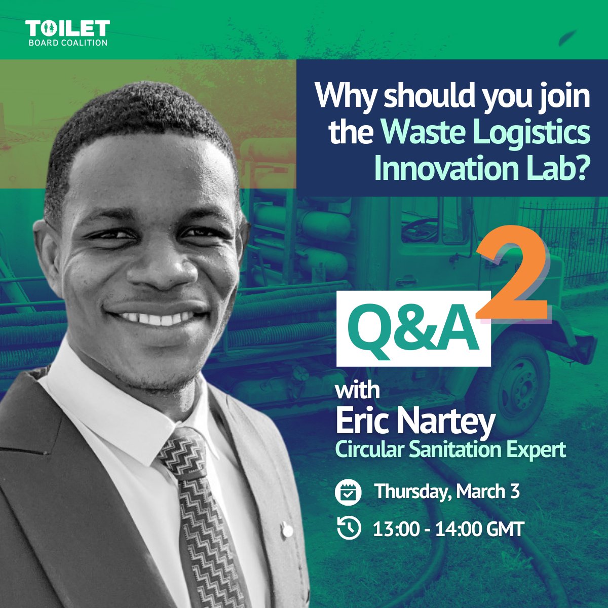 Toilet Board Coalition on X: "🔴 We're going live soon for our second Waste  Logistics Innovation Lab Q&amp;A! if you still haven't registered, click on  the link below 👇 REGISTER HERE ➡️