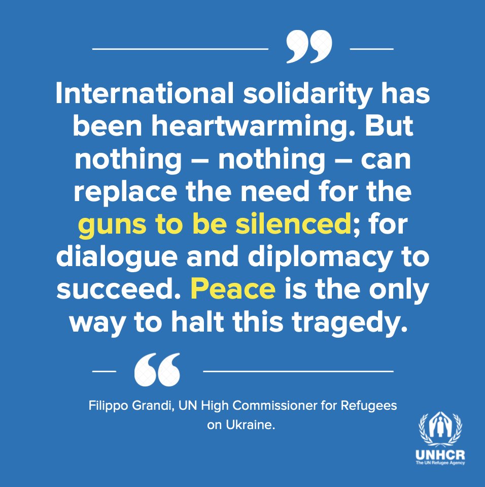 Refugees's tweet photo. Unless there is an immediate end to the conflict, millions more are likely to be forced to flee Ukraine. https://t.co/0WmCxgT4QB https://t.co/dVrtF0kCy0