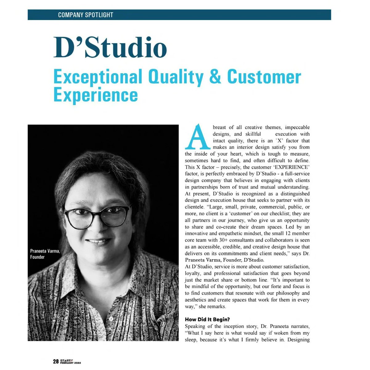 DStudio50295852's tweet photo. It’s all about customer delight.  Creating fine spaces to suit every taste and purpose, D’Studio and Praneeta Varma are about all things bright and beautiful. 🎉 https://t.co/hWayU4CVJq