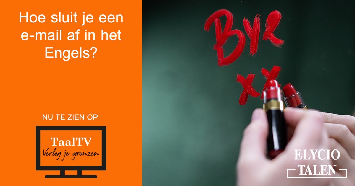 ElycioTalen's tweet photo. 📨 Hoe sluit je een e-mail af in het Engels? Het hangt ervan af of je een formeel of informeel bericht schrijft. Taaltrainer Barbara legt het uit in deze aflevering van Common Mistakes in English op TaalTV: https://t.co/Tp2FchJbnv

#taaltv #commonmistakesinenglish #elyciotalen https://t.co/62eWI0TclL