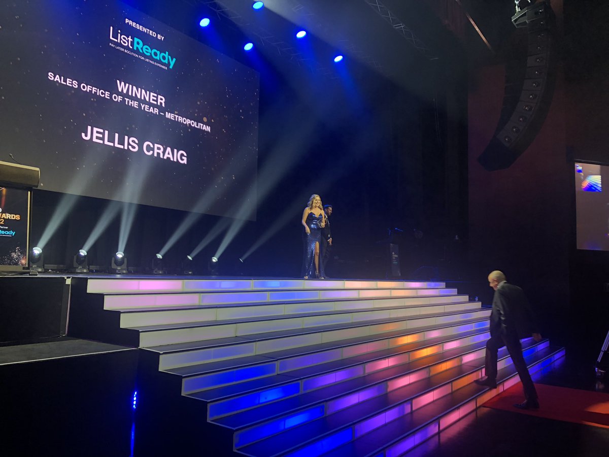 REBAustralia's tweet photo. A huge congratulations to the Jellis Craig team for taking home the Sales Office of the Year – Metropolitan award! #REBawards @JellisCraig https://t.co/Y2lFi4C28o