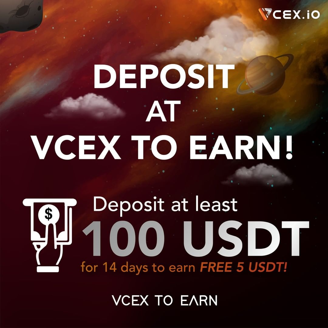 VCEX_Official's tweet photo. 🔥Don't let your money just sit there!🔥
💵Deposit at least 100 USDT for only 14 days at VCEX to earn FREE 5 USDT BONUS!
Gear up your trading assets with more benefit at
🧡 VCEX TO EARN 🧡

Telegram 👉 https://t.co/2MCtTFEiXk

#VCEX #VCEXtoken  #btc #eth #BabyDoge #ToTheMoon https://t.co/ZPaOZ6g5B4