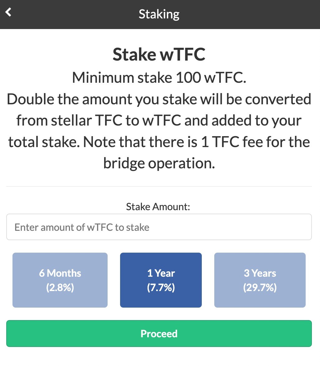 In addition to spending TFC in TFA for NFTs, tickets, merch, and goods and services from participating vendors, #TFA users can now stake their $TFC and at end of staking period and sell it on Quickswap