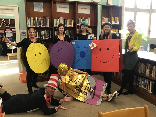 When the Mr. Men met Tinkerbell who met The Cat in the Hat in the library! It could only happen on World Book Day! <a href="/NewHallScience/">Science Department</a> <a href="/NewHallEng/">NewHallEnglish</a> <a href="/NewHallSchool/">New Hall School</a>