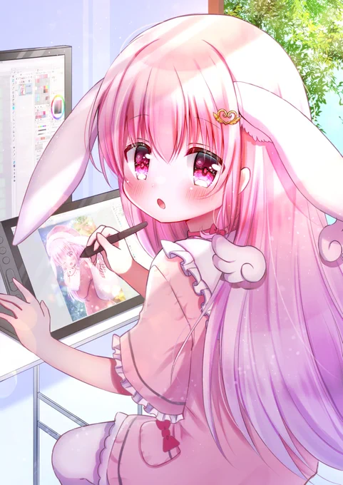 #うさぎの日 
「呼びました?」 