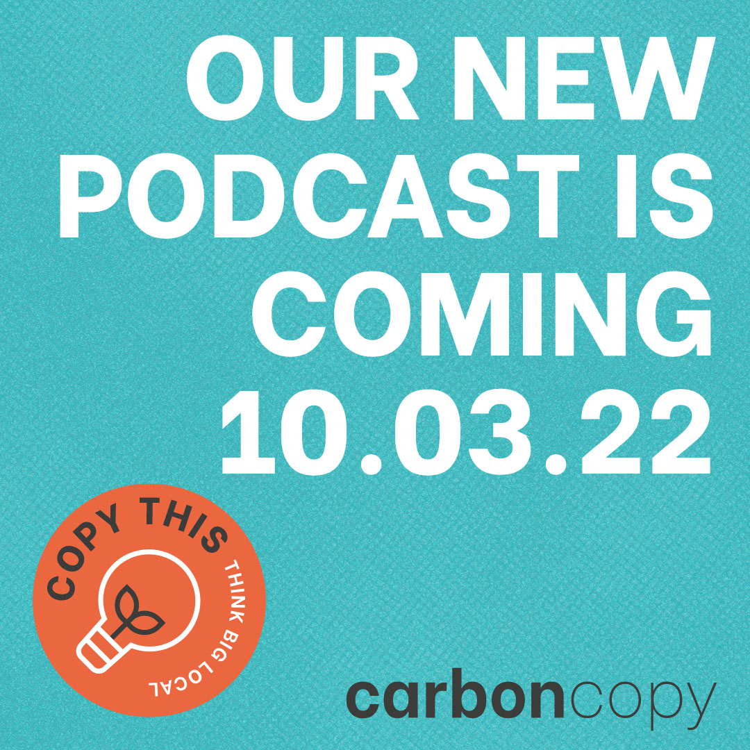 carboncopy_eco's tweet photo. 📣Check out our brand new podcast COPY THIS! 📣
🗣️Enjoy conversations about big-thinking local climate action! Our #CopyThisPod is coming soon!
For a taster of what to come follow the link: ➡️https://t.co/585JUpE40R #ThinkBigLocal https://t.co/2bBacYx0Jp