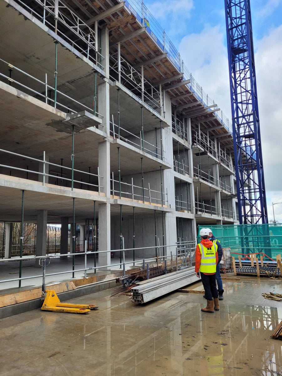 inkdrawn's tweet photo. It was a wonderful winter’s day for our site visit at The Triangle, #Ashford last week! The prominent corner junction, which forms part of the impressive main gateway, is now up to the 3rd floor &amp; becoming a reality for this 143 apartment scheme. #loveconstruction #sitevisit https://t.co/L0qvUBAGks