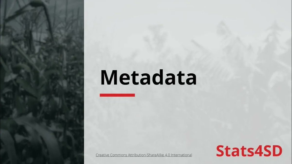 Stats4SD's tweet image. ‘#Metadata’ is the latest installment from our online Data Management course, which is being conducted and delivered through support from the Collaborative Crop Research Program of the McKnight Foundation buff.ly/3t8fFAY @McKnightFdn #datamanagementcourse