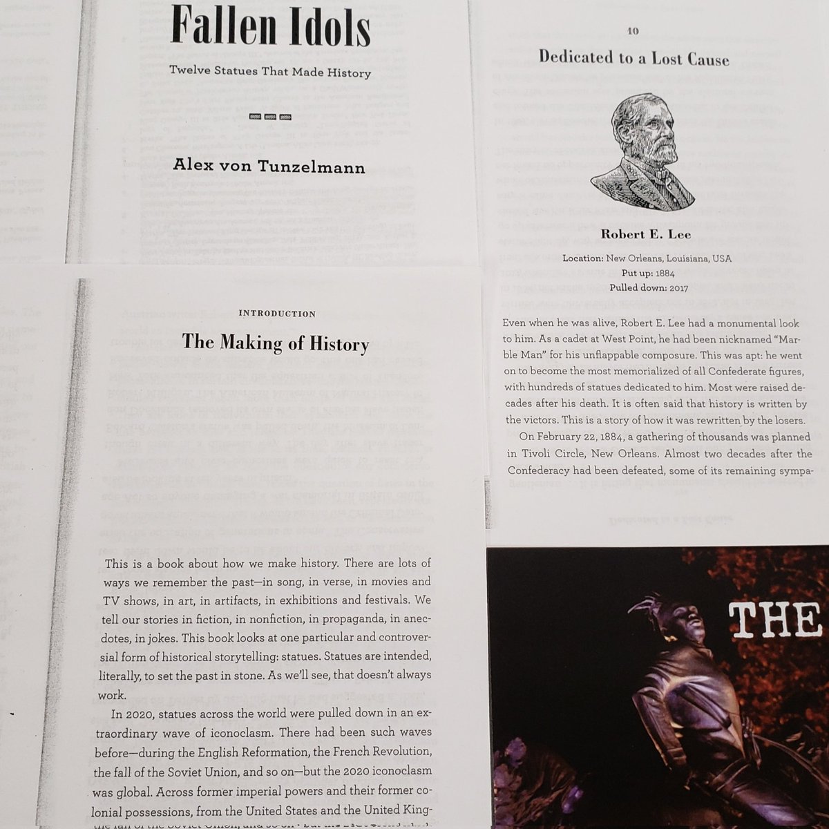 Scholars! We have some reading material in the Honors Commons you may want to check out before Monday--excerpts from the book FALLEN IDOLS, which includes a chapter on the confederate monuments that are the focus of THE NEUTRAL GROUND documentary. Drop by and have a skim!