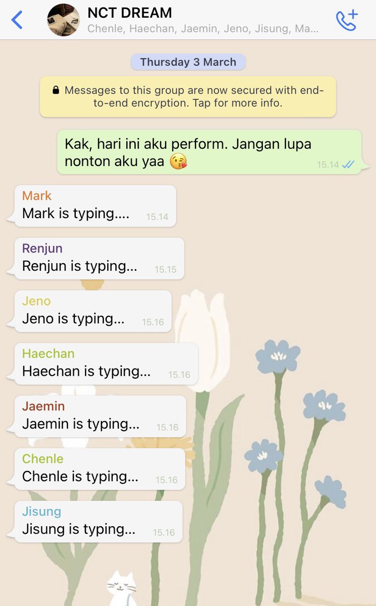 Perform
——————
Reaksi tujuh bujang as your brother ketika kamu mau perform.

— NCT Dream Few Tweet AU
© qchenle, piyaa.