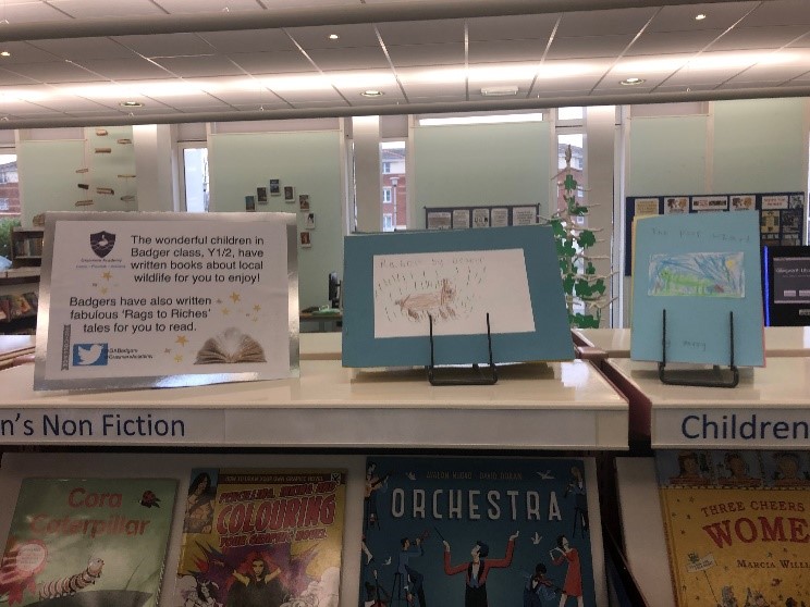 The Badger’s class from @GrasmereAcademy have written some books on local wildlife & some rags to riches stories. These are on show in Killingworth library for everyone to read. Please call in and have a look at their work, we are very proud to have them on display. @GABadgers