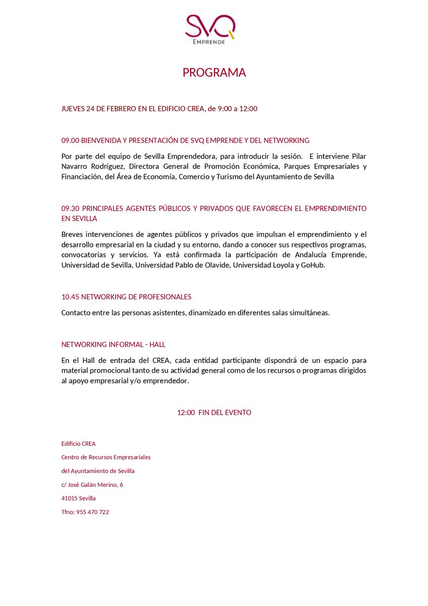 EmpreanAEA's tweet photo. EMPREAN presenta sus servicios en un encuentro del ecosistema SVQ Emprende, donde se han reunido más de una veintena de entidades públicas y privadas relacionadas con el emprendimiento empresarial, con cerca de un centenar de participantes. https://t.co/aJaRFfymfw