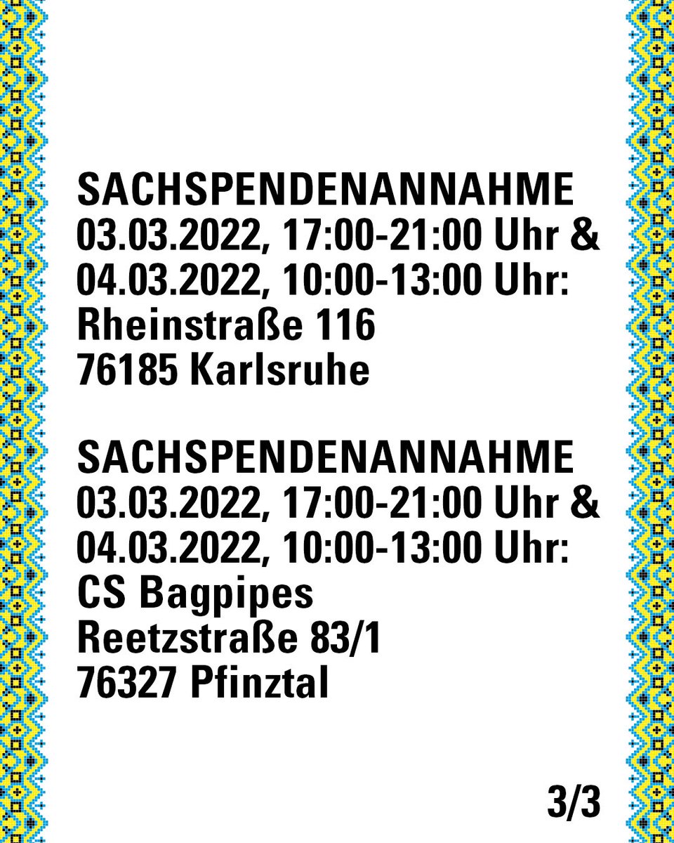 saltatiomortis's tweet photo. 🇺🇦Hilfe für die Ukraine🇺🇦 
Unser Freund André, den bestimmt auch einige von euch schon auf dem MPS kennenlernen durften, fährt am Freitag an die Grenze, um seine Familie abzuholen. Auf diesem Weg nimmt er gleich Sachspenden mit.

Mehr Infos:
➡️ https://t.co/lxxGGJGUEg https://t.co/VUdRxlSVB4