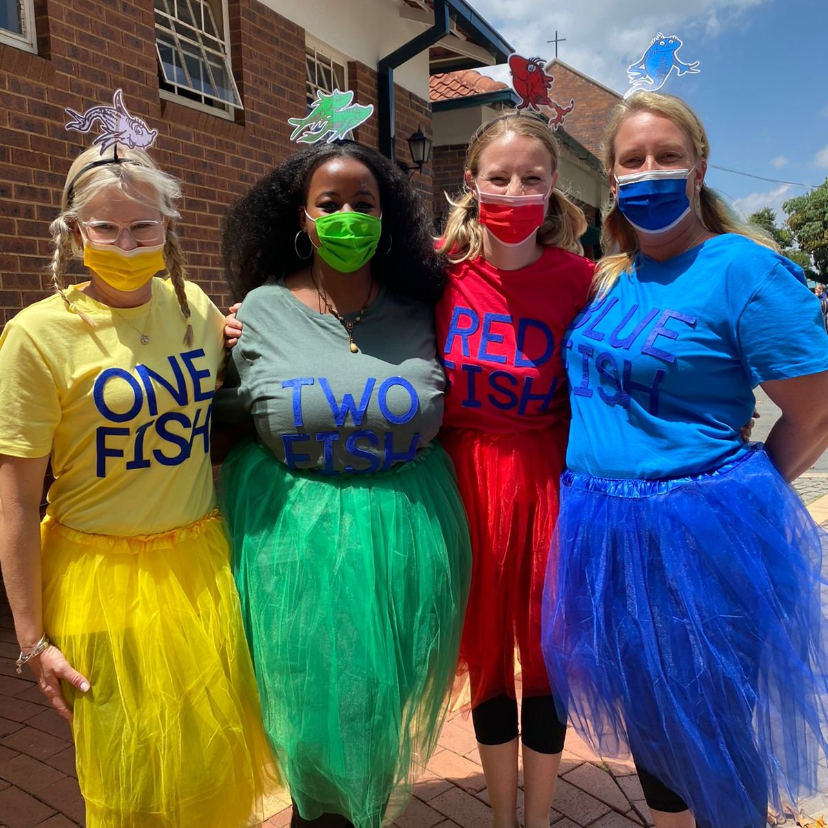 InandaSpirit's tweet photo. The staff at St David's really know how to co-ordinate their outfits on days like #characterbookday https://t.co/0MKxI73GDs