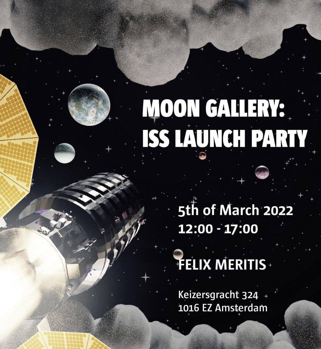 With my letter-drawing on the International Space Station with the Moon Gallery, we are celebrate with a ‘ISS Launch Party’ on the 5th of March at the Felix Meritis and reflecting with performances, films and discussions about space and art, and what it means in todays time...