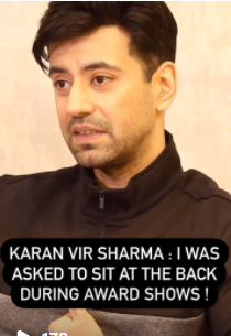 sidkannan's tweet photo. . @karanvirsharma9   opens up on how he would be asked to sit at the back during award shows and how he would wait for hours to get a meeting with producers, even after appointments. U have surely come a long way.
Watch now : https://t.co/zry5r7sT0w
#karanvirsharma #sidk https://t.co/CetIDO7rU8