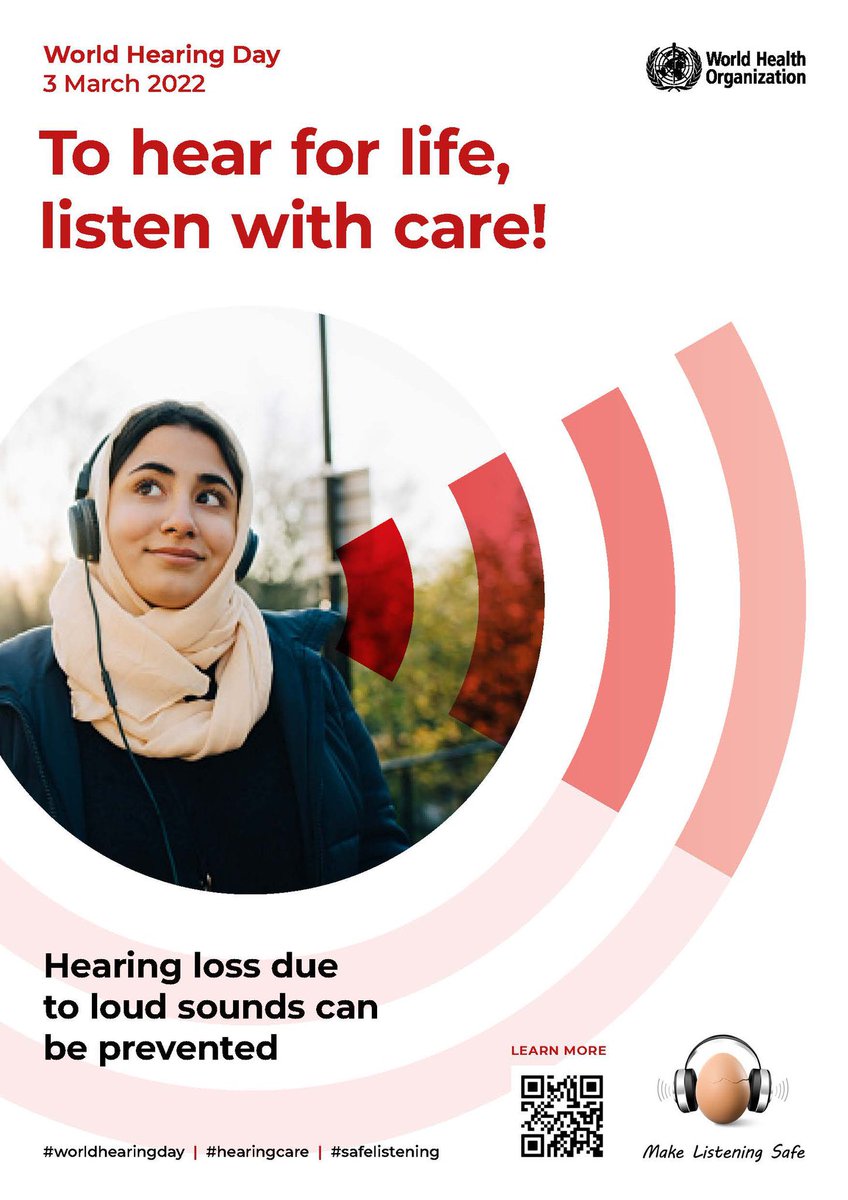DrSujanaENT's tweet photo. This #WorldHearingDay’s theme is To hear for life, listen with care! So: Protect your hearing. For #ENTTwitter &amp; #AudiologyTwitter, ✔️out the Dec 2021 OCNA on Childhood Hearing Loss @PlasSurgENTClin - I had fun recording the #podcast w @HearingKids &amp; Dr Tharpe Monday - out soon! https://t.co/muttG3ri8b
