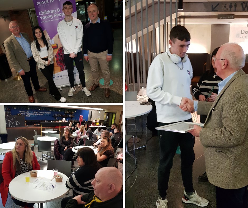 ExternCharity's tweet image. Thank you to @cllrjohnkyle for joining with us as we celebrated the success of Extern&apos;s On the Right Track! Personal Change Programme.

Since its launch, the project has had a positive and transformative impact on the lives of dozens of young people who have taken part.

#peaceiv