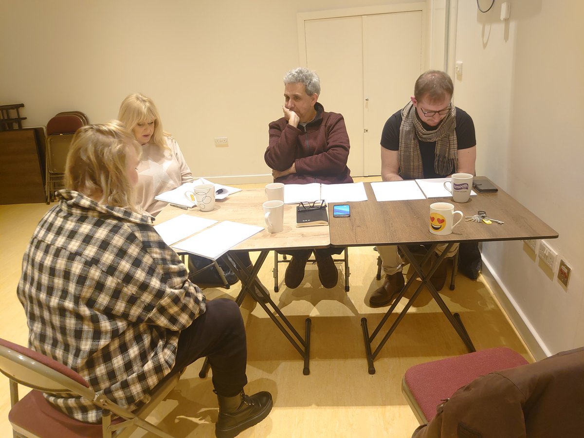 Busy times at The Wharf, following the start of rehearsals for the One Big Blow tour, rehearsals begin with a read through of new play Sweet Home by @robjohnston62 and directed by him. Cast - <a href="/Shauniesue/">Sue Penton</a>  <a href="/AdamUrey/">Adam Urey</a> <a href="/HjGingerjohnson/">Hayley Corbett/John</a>
#newwriting