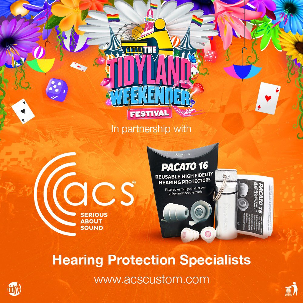 Well done <a href="/TidyOfficial/">Tidy Trax</a> hi-fidelity earplugs from <a href="/ACSCustomUK/">ACS Custom</a> available on-site at Tidyland Weekender Festival 8-10th July!!  #WorldHearingDay @BritishTinnitus <a href="/Plug_em/">Plug'em</a>