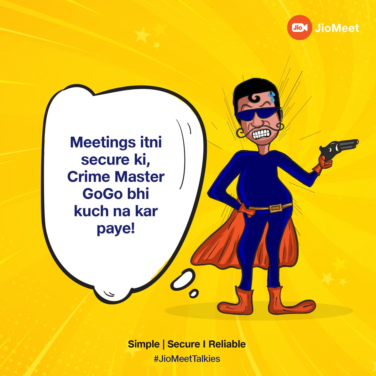 jiomeet's tweet image. Ye JioMeet ka Andaaz hai. 😎

Simple, Secure &amp;amp; Made-in-India, made for everyone!

Download &amp;amp; enjoy secure audio &amp;amp; video calls!
t.jio/JioMeet 

#Trending #CrimeMasterGoGo #JioMeetTalkies #BollywoodMovies #Bollywood #FantasticFeatures #JioMeet