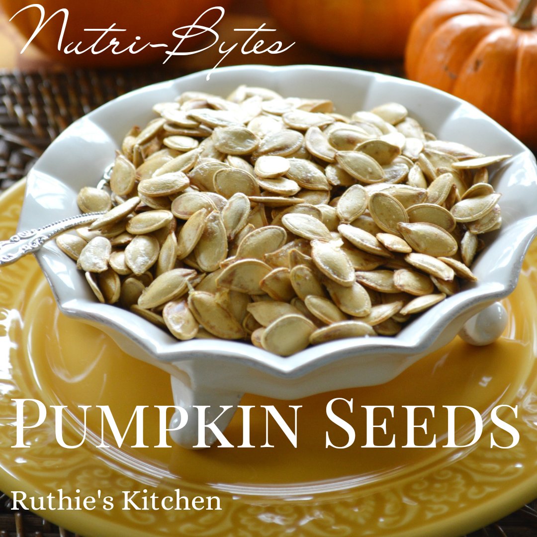 RuthiesKitchen_'s tweet photo. Don't throw away those Pumpkin Seeds. They have health benefits you want to take a look at in  our #NutriBytes Segment today.

#RuthiesKitchen #Pumpkin #PumpkinSeeds https://t.co/rh0A2J34E5