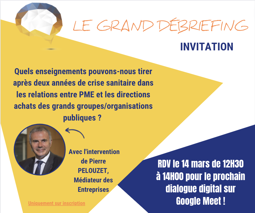 Nous venons de traverser deux années pleines de rebondissements qui ont donné lieu à de nombreuses évolutions dans le secteur des achats. Nous, vous propose de se retrouver lors d'un dialogue digital, lundi 14 mars de 12h30 à 14h00, pour dresser le bilan de cette période.