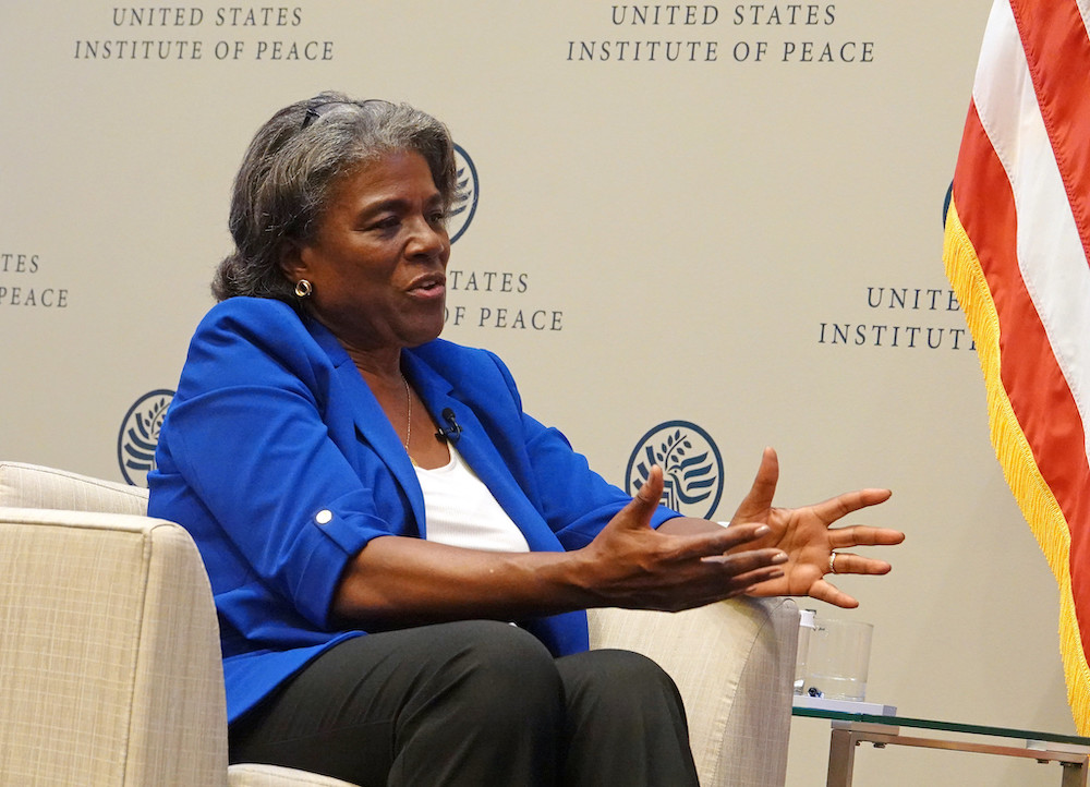 представитель сша в совбезе оон. постпред сша при оон линда томас-гринфилд. линда томас-гринфилд на заседании в оон. представители оон фото. посол сша в оон линда томас гринфилд.