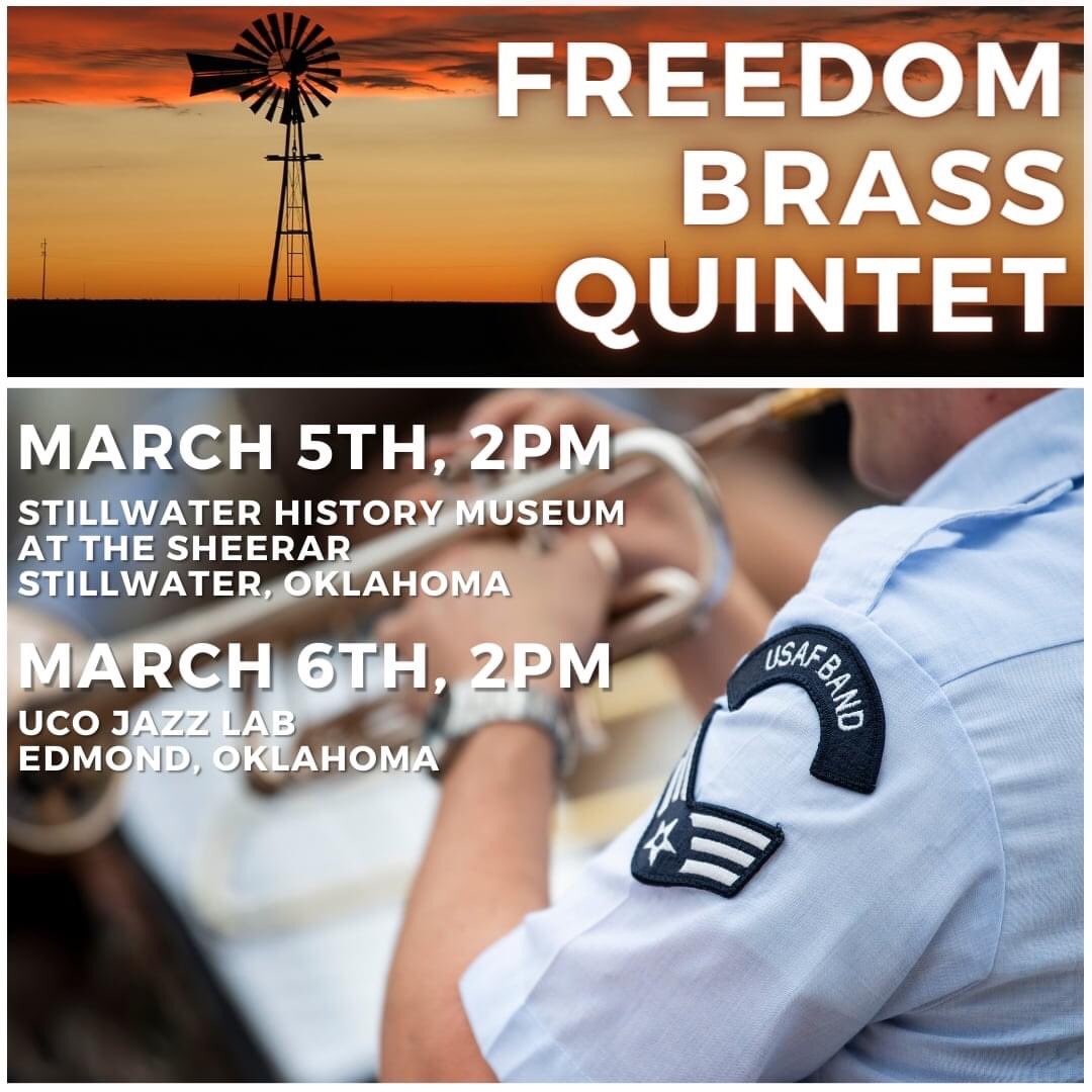 PTHSBand's tweet photo. We are excited to be hosting the Freedom Brass Quintet on Friday. Please check out their performance in Stillwater on Saturday at 2pm! https://t.co/bYigFNRZn4