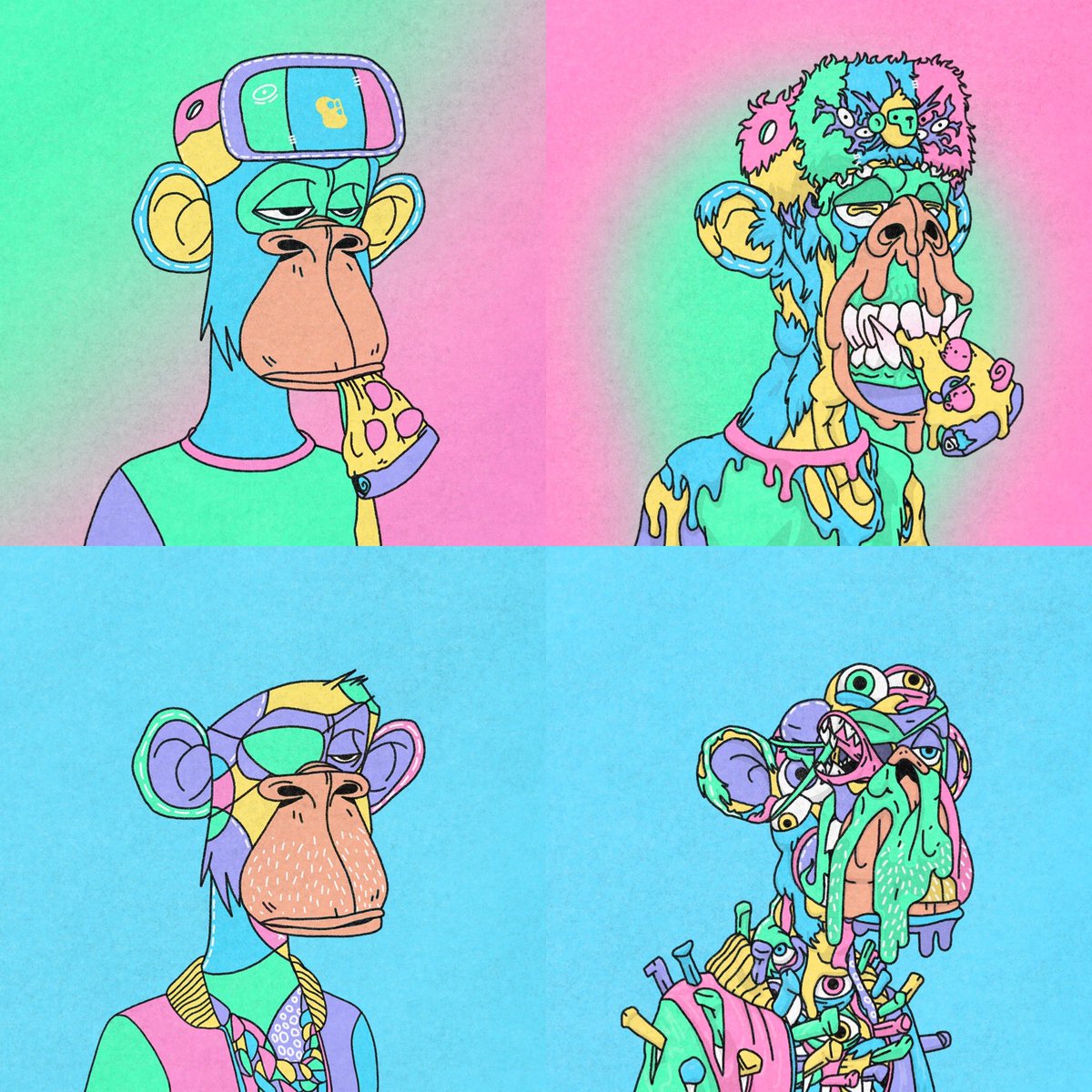 SweatyDiesel's tweet image. These Mutated #SLAPES from @SuperlativeApes are 🔥🔥. That M2 serum hitting hard, pizza #SLAPE ranked #164 on @RaritySniperNFT 

#SLAPEGANG #NFT

opensea.io/assets/ethereu…