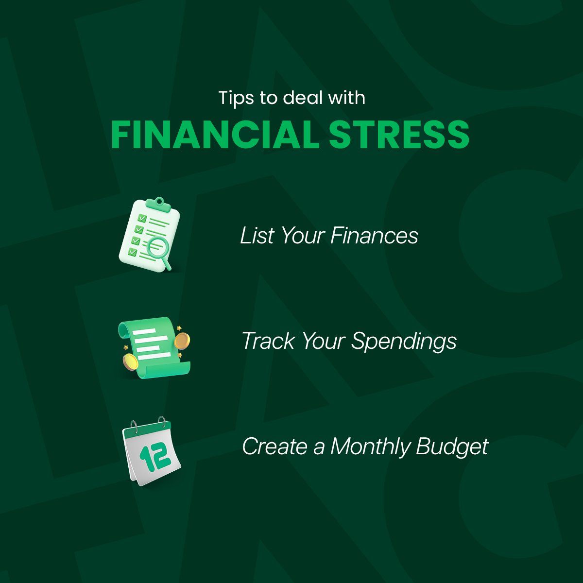 Worrying doesn’t solve much, having a plan to manage financial challenges can help ease some of the stress! 

#TAG #TAGme #TAGit