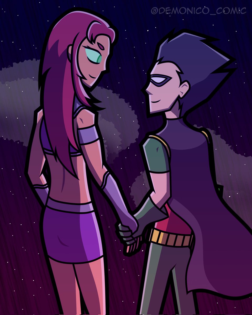 EV_Comics's tweet photo. Forgot to post this yesterday, but for my birthday I give YOU a present. #TeenTitans #TeenTitansSeason6 #RobinXStarfire https://t.co/Vh1m9LDNad