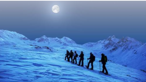 STCorpComm's tweet photo. #SchweizerWinter: mit den Spuren eines Riesen leise durch den #Schnee - #Vollmond-#Schneeschuhtour @EngadinStMoritz @Graubunden #IneedSwitzerland 🌝 ❄️🇨🇭 https://t.co/JIjEoxAY9k https://t.co/5Wzh2pgdRz