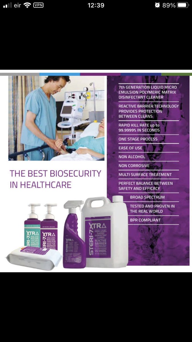 SentinelMedical's tweet image. Healthcare establishments must be able to demonstrate how and to what standard they are being cleaned ⚠️

#steri7Xtra #healthcare #nhs #hse #disinfectant