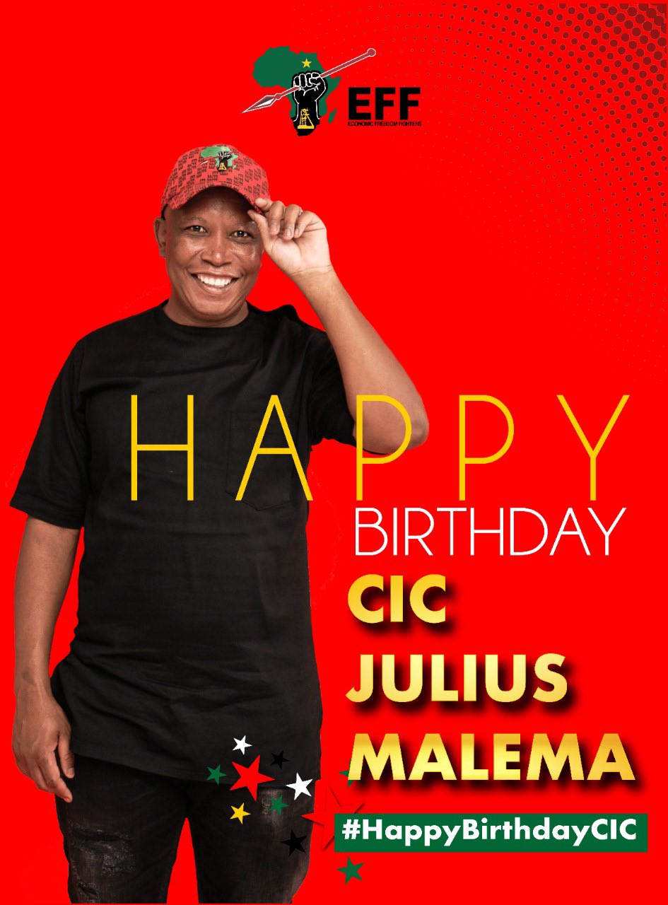 Happy birthday to our president Julius malema   