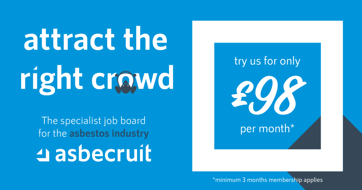 infoasbecruitc1's tweet photo. We're the only specialist jobs board for the #Asbestos Industry - try us for 3 months &amp; see how quickly you attract the right candidates.👍
🌐 https://t.co/gS7m21pc2q

Get in touch with Sam to start your trial membership!
📞 01473 22 66 22 | ✉️ sam@asbecruit.co.uk
#Recrutement https://t.co/E8ZKxMCA75