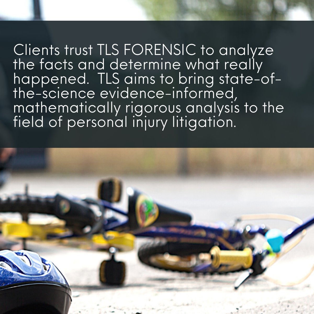 TLSForensic's tweet image. Accident reconstruction consulting firm providing timely analysis of the mechanism of injury resulting from vehicular, industrial and recreational accidents.

#personalinjury #accidentreconstruction
#caraccident #autoaccident 
#truckaccident #accidentatwork
#bicycleaccident