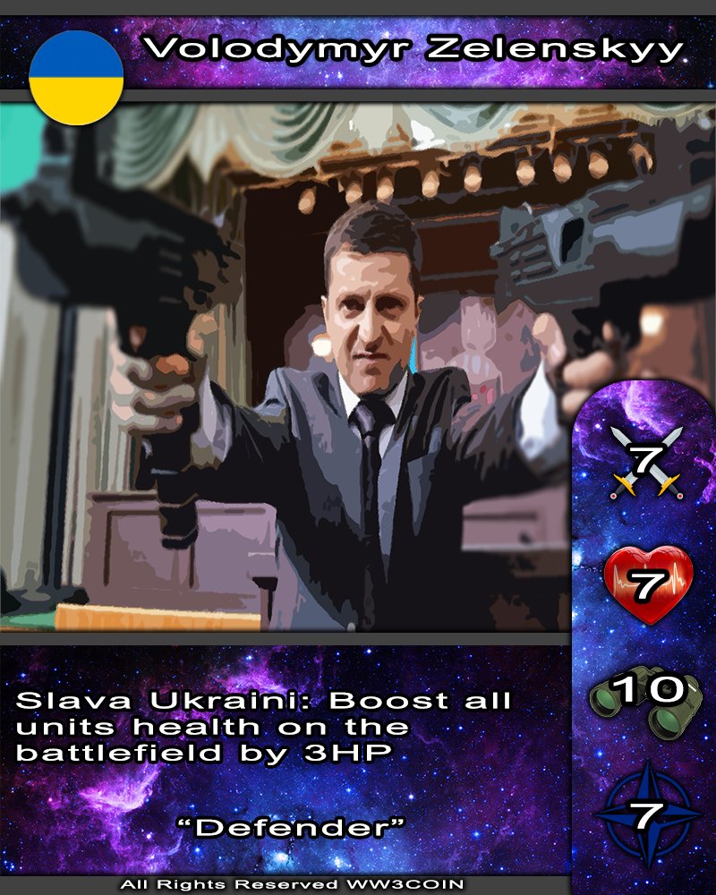 Another NFT for the one and only defender of #Ukraine This guy is holding it together in the face of one of the biggest armies in the world! #Russia #NFTs #WW3 #russianinvasion #DeFi #cryptocurrency #Next1000XGems #VolodymyrZelenskyy #SOTU #NFT #NFTCollection