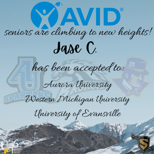 SHSAVIDFAM1's tweet photo. Check out SHS AVID senior Jase C. and all the ACCEPTANCES to choose from. Congrats Jase, we're proud of you. https://t.co/2ET4ywUPe8