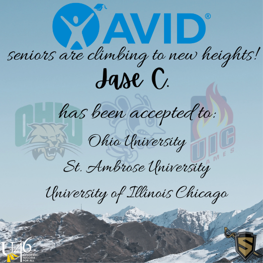 SHSAVIDFAM1's tweet photo. Check out SHS AVID senior Jase C. and all the ACCEPTANCES to choose from. Congrats Jase, we're proud of you. https://t.co/2ET4ywUPe8