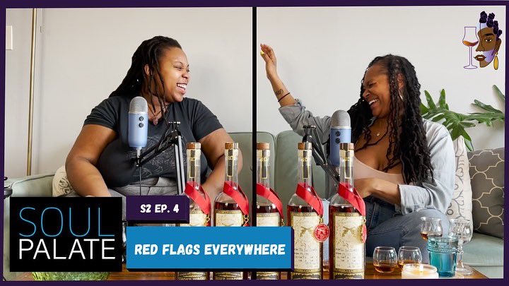 SoulPalatepod's tweet photo. New Episode Alert! 💜🎙

This week on #SoulPalate, we are tasting a few rare finds from #SmokeWagon’s Rare &amp; Limited series!
We catch up on our 2nd attempt @ the @wsetglobal exam, &amp; prompt the question “have you asked yourself what YOUR red flags are?” 🚩
Get into it! 🖤💜 https://t.co/2OdwWbpFSj