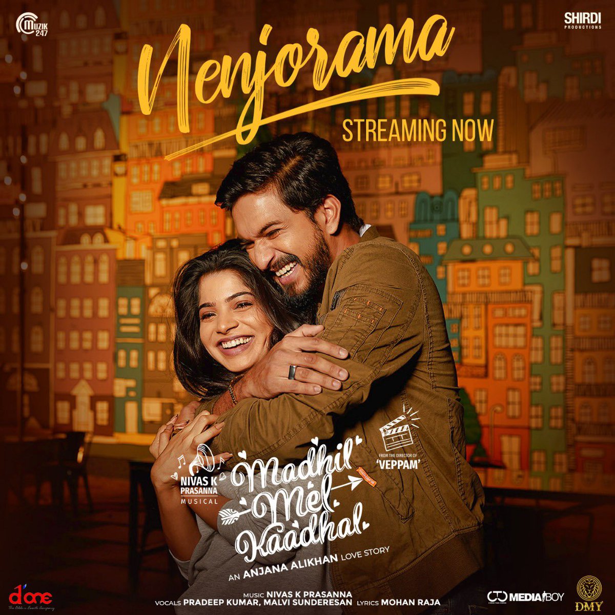 themugenrao's tweet photo. #ShirdiProductionNO2 - 
Madhil Mel Kaadhal Update❤️

https://t.co/HXX88qGfLW

#Nenjorama

Single Out Now

From the director of "Veppam"

#MMK
#Madhilmelkadhaal
@themugenrao @divyabarti2801
@ShirdiProdn @AlikhanAnjana
@nivaskprasanna @goutham_george 
@editoranthony @ssakshiagarwal https://t.co/GJUtKGzKk2