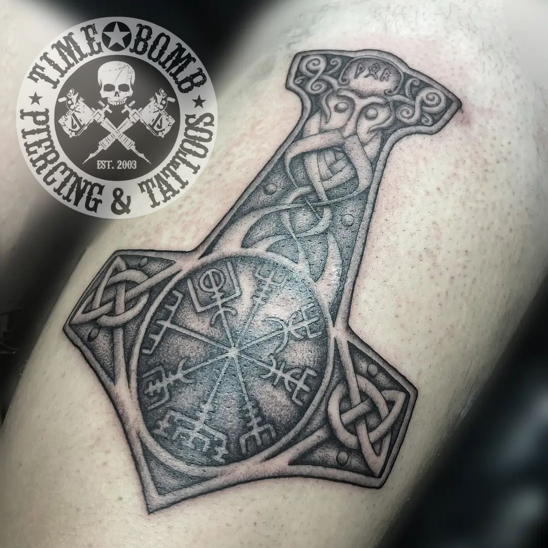 Mjölnir Tattoo Mjolnir Temporary Tattoo / Hammer of Thor Tattoo / Norse  Tattoo / Norsk Mythology Tattoo / Viking Tattoo / Thors Hammer - Etsy India