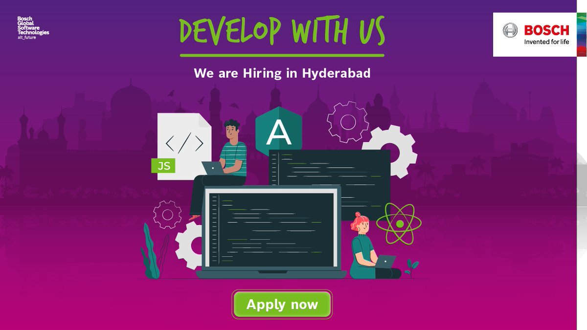 BoschSoftware's tweet photo. #HiringAlert
We are looking for forward thinkers to join our team of passionate innovators in Hyderabad. If #embedded #software #productmanagement and more are your buzz words, this is the place for you. Check the link for our open positions. Apply now. https://t.co/4MjYs3QHxD https://t.co/6w6IIIKYdp