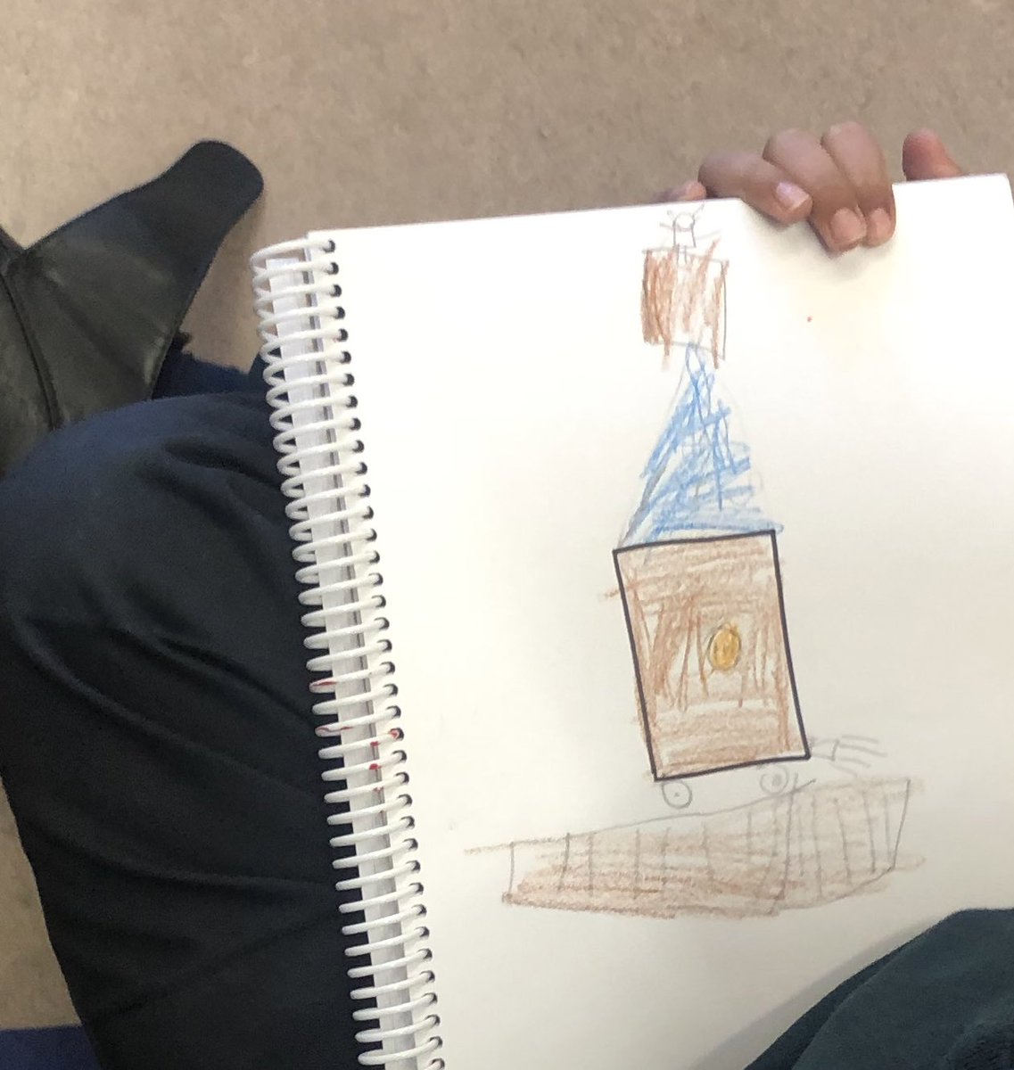 MsBakhtawar's tweet photo. We read Not A Box and learned about perspective, to interpret things with our diverse imaginations and draw outside the box 📦🖍🐰 https://t.co/NEpVIVeRtM