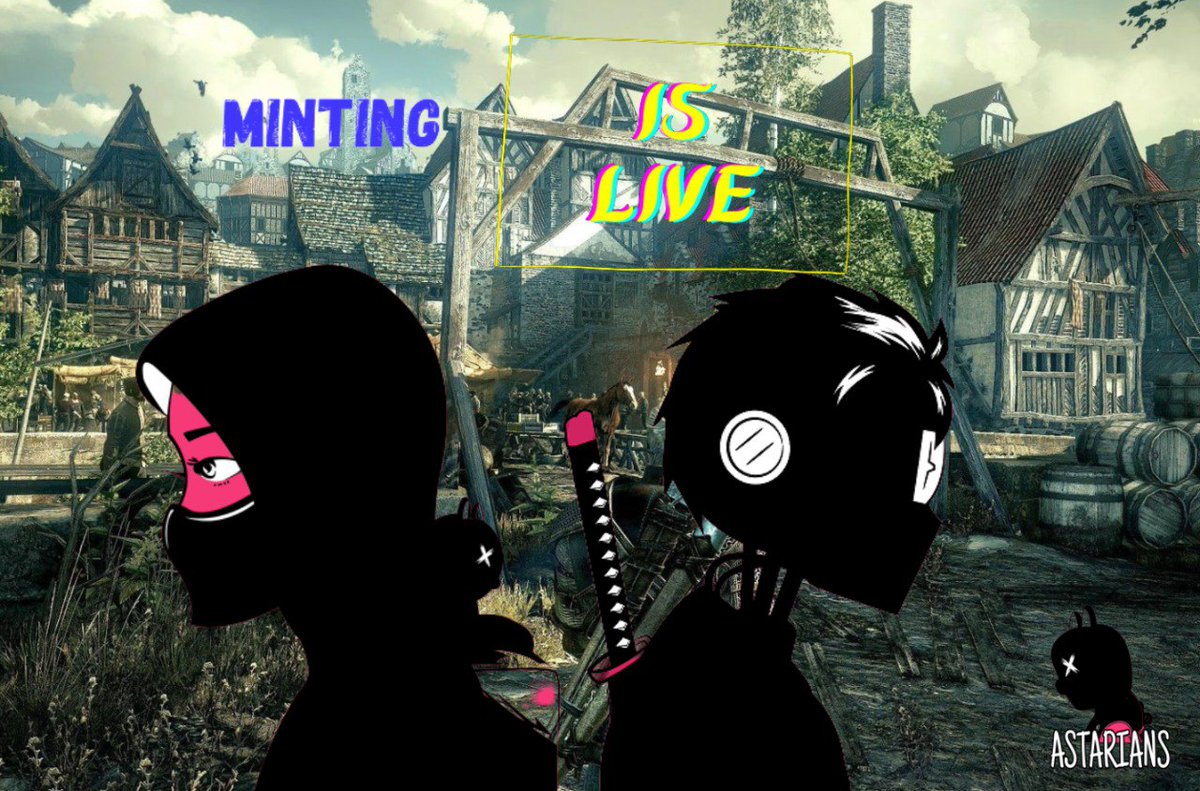 Minting is live now 
Mint your Astarians: astarians.com

Thank you for supporting us <a href="/arthswap/">ArthSwap</a> <a href="/AstarNetwork/">Astar Network</a> <a href="/PunksAstar/">AstarPunks (Sold Out)</a> <a href="/astardegens/">Astar Degens</a> 
#Astarians #NFTs $Astr #Polkadot