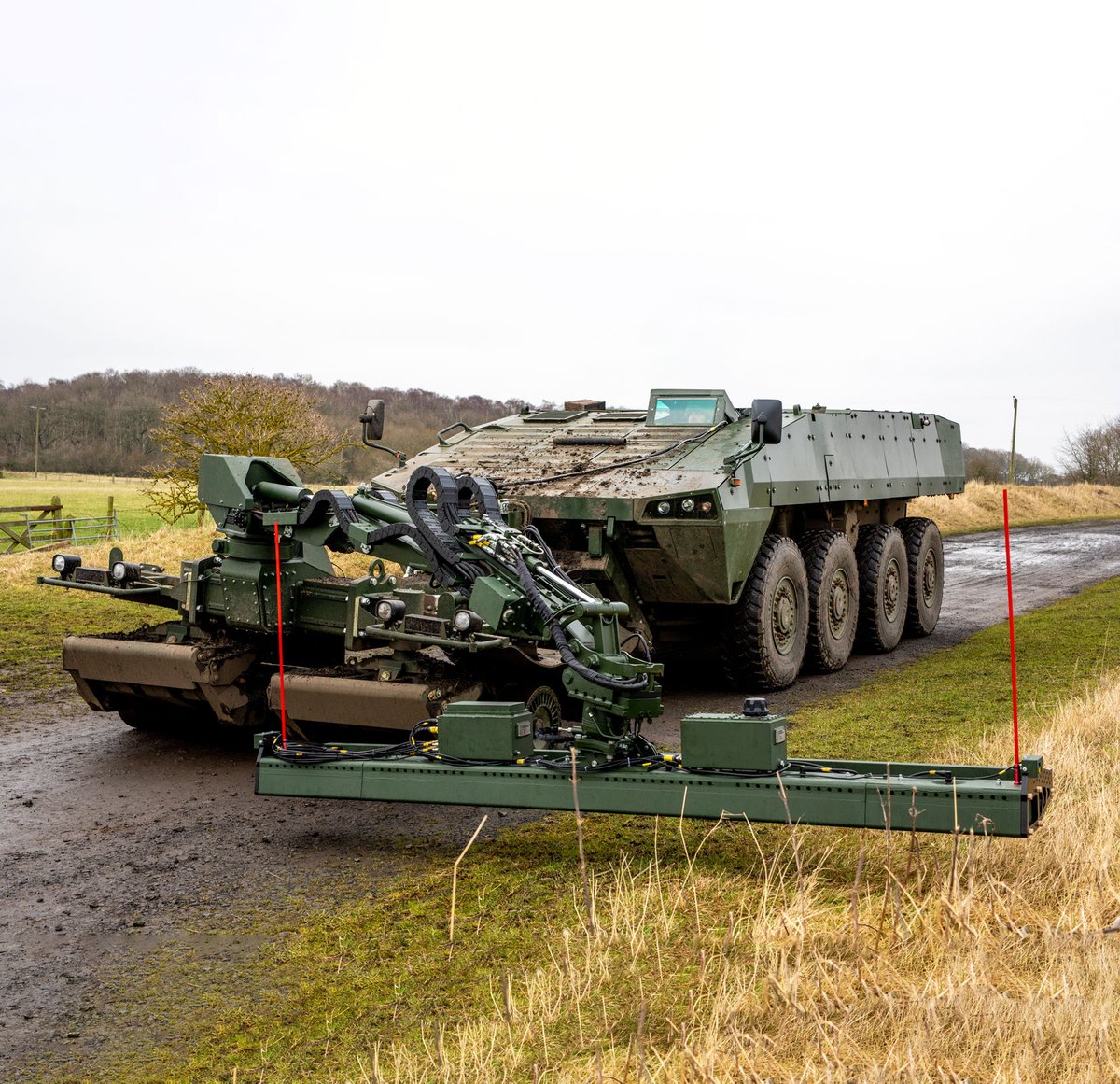 Pearson_Eng_Ltd's tweet photo. Combining ground penetrating radar, a dexterous manipulator arm and combat proven rollers, SPARK III delivers a comprehensive suite of DETECT, PROTECT and DEFEAT capabilities. 

Learn more: https://t.co/sVkwB0O0Hp

#protection #routeproving #counteried https://t.co/Es3q09zwnW